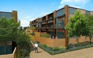 The neighborhood   will be a mix of condos, town homes and single-family homes.
