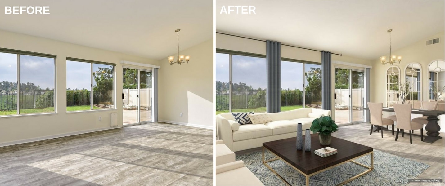 home that has virtual staging before and after