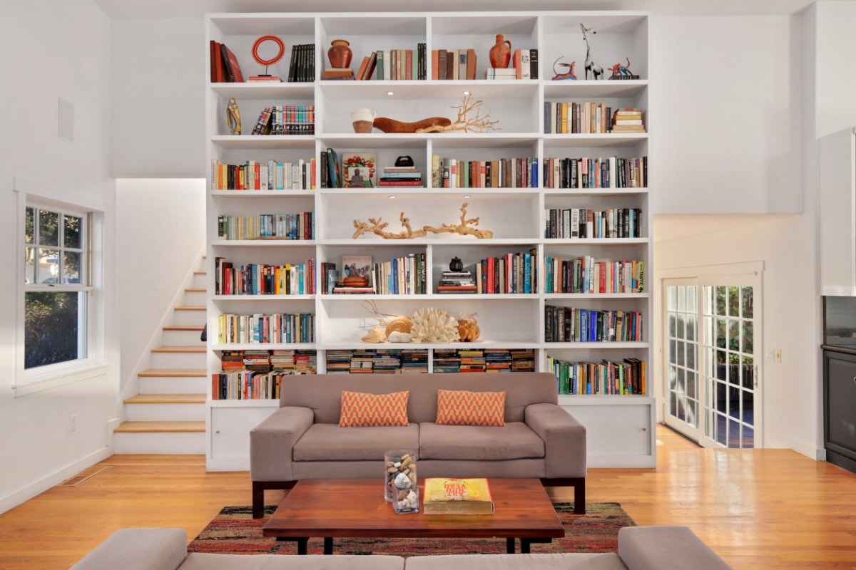 A large bookcase