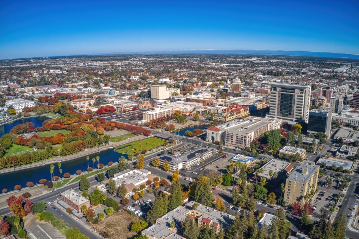 aerial view of stockton california downtown_shutterstock