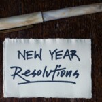 New Years resolutions written on paper